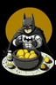 Placeholder: batman cooking eggs