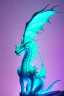 Placeholder: Alien Dragon, glow, neon, photo stacking, art photography, 85mm, Canon, bokeh, blue background, stunning