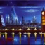 Placeholder: A monkey playing the drums, london skyline at night, oil painting