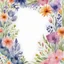 Placeholder: Watercolor Floral Borders: Floral Borders - Wild Flowers - Watercolor Flowers - Premade Borders - Wedding - Borders