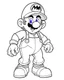 Placeholder: mario coloring page, full body (((((white background))))), only use an outline., real style, line art, white color, clean line art, white background, Sketch style