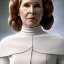 Placeholder: extremely detailed 8k hyperspace wallpaper,complete and photo realistic detailed head to waist stunning photo realistic portrait of carrie fisher as Princess Leia in star wars with short lenght, Symmetrical, soft, fine, warm, photo realistic hair, brown eyes, professional majestic photo realistic painting by Ed Blinkey, Atey Ghailan, by Jeremy Mann, Greg Manchess, Antonio Moro, trending on ArtStation, Intricate, High Detail, Sharp focus, dramatic, by greg rutkowski,