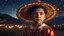 Placeholder: little very young Mexican boy, handsome, peaceful, gentle, confident, calm, wise, happy, facing camera, head and shoulders, traditional Mexican costume, perfect eyes, exquisite composition, night scene, fireflies, stars, Mexican landscape , beautiful intricate insanely detailed octane render, 8k artistic photography, photorealistic concept art, soft natural volumetric cinematic perfect light, chiaroscuro, award-winning photograph, masterpiece, Raphael, Caravaggio, Bouguereau, Alma-Tadema