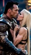 Placeholder: Jason david frank as muscular alpha male whispering in young blond womans ear