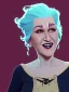 Placeholder: Portrait of a 30 year old strange witch like Bette Midler