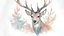 Placeholder: deer head watercolor illustration style