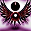 Placeholder: wings, freaky crazy evil eye with wings, laughing, flying, satan wings