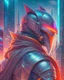 Placeholder: Best quality, masterpiece, ultra high definition, Retro Futuristic,cyberpunk knight Comic style