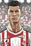 Placeholder: Cristiano Ronaldo wears the Egyptian Zamalek club jersey cartoon 2d