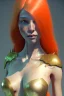 Placeholder: painting of a tall elven young woman with short light orange hair and freckles on the cheak bones and tall body of a topmodel light clothes, full body shot, ultra realistic, concept art, intricate details, eerie, highly detailed, photorealistic, octane render, 8 k, unreal engine. art by artgerm and greg rutkowski and charlie bowater and magali villeneuve and alphonse mucha