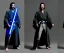 Placeholder: Star wars animation, Keanu reeves, samurai robe, holding lightsaber, hands, wrist gauntlets