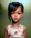 Placeholder: Rihanna toddler, full height, floral dress, soft skin, dramatic lighting, hyper realistic