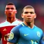 Placeholder: perfect face mbappe, football stadium