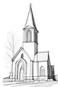 Placeholder: outline drawing of church