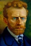 Placeholder: Portrait of Emmanuel Macron by Van Gogh