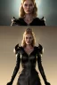 Placeholder: Cersei Lannister as evil queen in black leather coat, busty, cleavage, voluptuous, lena headay, angry, stern look. character design by cory loftis, fenghua zhong, ryohei hase, ismail inceoglu and ruan jia. unreal engine 5, artistic lighting, highly detailed, photorealistic, fantasy