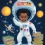 Placeholder: African American baby boy astronaut with books