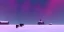 Placeholder: Small lonely cattle farm in a bleak cold land, desolate, snowy, northern lights