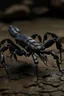 Placeholder: A black scorpion