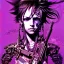 Placeholder: beautiful punk girl, hyper detailed, intricately detailed, illustration by <kilian eng> <Yoji Shinkawa>, purple tones,