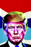 Placeholder: Donald Trump with his face painted like Skeletor. Photorealistic, color