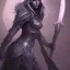 Placeholder: Dark elf drow priestess spider goddess smiting