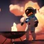 Placeholder: astronaut cooking marshmallows on barbecue from mars unreal engine 5, octan render