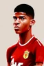 Placeholder: Marcus Rashford English soccer player cartoon 2d