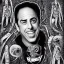 Placeholder: Jerry Seinfeld in the style of H.R. Giger