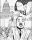 Placeholder: Outline art for coloring pages with MARTIN LUTHER KING JR. , white background, sketch style, only use black outline, white background, no shadows and well and clear outline , white background, sketch style, only use black outline, white background, no shadows and well and clear outline