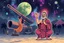 Placeholder: airbrush with pen outline,cartoon, anime, the worlds biggest space artillery gun, Saddam Hussain,swimsuit calender buddhist hippie in his palace raised folded hands having fun in a festival in the 60s, goa psy ambient in the style of vangelis and fsol, source vibrations, bokeh like f/0.8, tilt-shift lens 8k, high detail, smooth render, down-light, unreal engine, prize winning