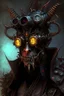 Placeholder: dark demon monster humanoid artificer steampunk engineer sunglasses