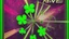 Placeholder: rave poster with Four-leaf clover and laser