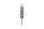Placeholder: Graphic element of wheat sheaf, vertical, black on white vector