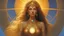 Placeholder: The stunning beautiful goddess of light. concept art, mid shot, intricately detailed, color depth, dramatic, 2/3 face angle, side light, colorful background. Painted by Michael Whelan