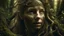Placeholder: A hyperrealistic portrait of a woman partially merged with nature, her face emerging from a dense tangle of roots and moss. Her skin transitions into bark and textured surfaces, symbolizing a deep connection with the forest. Vines and tree roots wrap around her features, while soft sunlight filters through the canopy above, illuminating parts of her face. Mysterious, ethereal atmosphere, blending surrealism and natural realism. Intricate detail, dark earthy tones, mystical light rays, fantasy fo