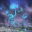 Placeholder: Giant transparent ethereal luminescent starry spider, realistic