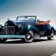 Placeholder: fullbody Drawing of '1930 Cadillac V16 Speedster Custom ',intricate detail,andrea bonelli,Kilian Eng,Ohrai,evan lee,Aleksandr Sidelnikov,KyuYong Eom,three quarters frontal aerial view,toned colors,16k