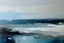 Placeholder: Minimalist Abstract expressionism painting of a seascape