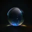 Placeholder: 3d holographic sphere shape isolated on infinite dark background, glow, glass effect, 4k.