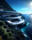 Placeholder: Country house on the cliff overlooking the sea oval architecture Zaha Hadid style incredibly detailed 8k digital art