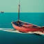 Placeholder: fullbody Drawing of 'sketch of fishermen smallboat',intricate detail,andrea bonelli,Kilian Eng,Ohrai,evan lee,Aleksandr Sidelnikov,KyuYong Eom,three quarters frontal aerial view,toned colors,16k