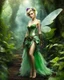 Placeholder: Full body Gorgeous Digital Photography Realistic full dress steampunk classic pixie flowers with a resemblance to Beautiful girl Tinkerbell, beauty sharp contrast colors,jungles background,digital fantasy art