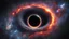 Placeholder: Black hole consuming star in dying galaxy hyper realistic