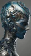 Placeholder: Complex 3d render ultra detailed of a handsome male porcelain profile face, biomechanical cyborg, analog, 150 mm lens, beautiful natural soft rim light, big leaves and stems, roots, fine foliage lace, colorful details, massai warrior, alexander mcqueen high fashion haute couture, pearl earring, art nouveau fashion embroidered, steampunk, intricate details, mesh wire, mandelbrot fractal, anatomical, facial muscles, cable wires, elegant, hyper realistic, ultra detailed, octane render