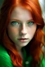 Placeholder: A girl with red hair and green eyes