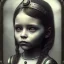 Placeholder: a little girl looking like a pirate, steam punk, scary, horror, realistic, made in octane, cinematic, ultra-realistic, extremely detailed octane rendering, 8K, VRAY Super Real ar 2:3, dof photorealistic futuristic 50mm lens hard lighting dark gray tintype photograph, realistic lighting, sephia colors