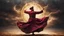 Placeholder: Hyper Realistic Sufi Whirling with Golden & Maroon Islamic Sufi Rustic Grungy Background with thunderstorm at heavy rainy night