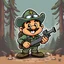 Placeholder: retro cartoon company mascot of a vehicle mechanic with a hint of forest ranger