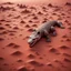 Placeholder: pen outline, in the style of Escher, crocodile panda on the red sand beach ,bokeh like f/0.8, tilt-shift lens 8k, high detail, smooth render, down-light, unreal engine